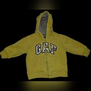Baby Gap Zip Up Hoodie Yellow Green Size 2 Year